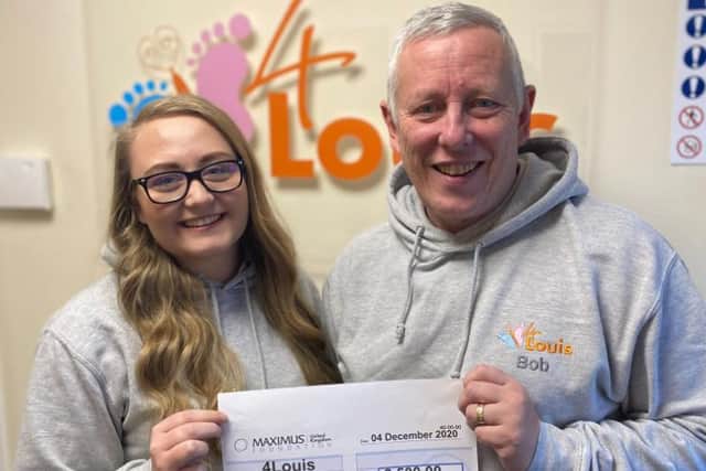 Yasmin Corrigan, office manager at 4Louis and Bob McGurrell, the charity's CEO, have welcomed the funding from the Maximus Foundation.