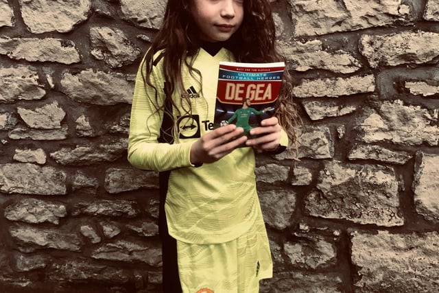 Lisa Trivett sent in this photo of her son Storm dressed as Manchester United goalkeeper David De Gea for World Book Day