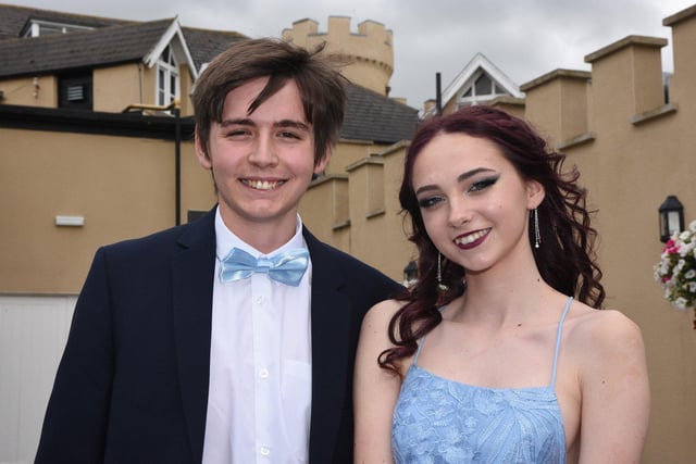 A happy couple about to enter the Ramside Hall Hotel for their leavers prom night.