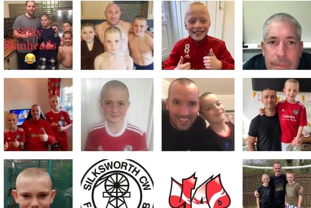 Players, coaches and parents at SIlksworth CW Juniors have had their heads shaved for a worthy cause.
