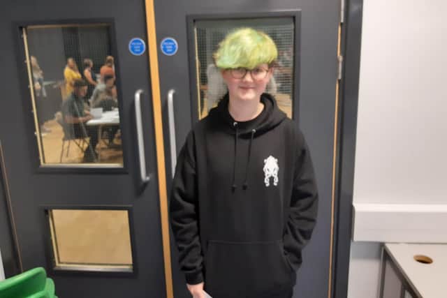 Erica Thompson, 16, has succeeded in her exams after a "challenging year".