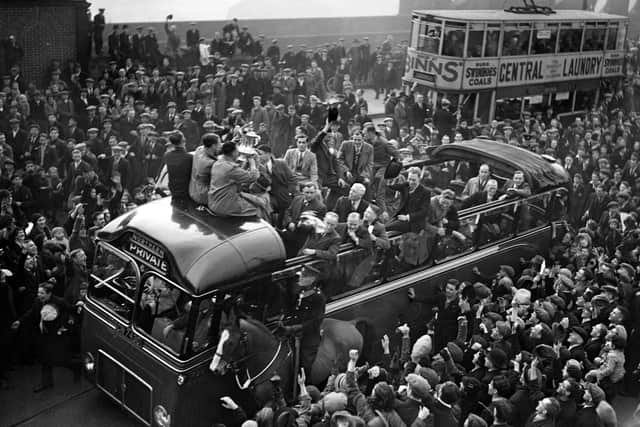 The 1937 FA Cup parade which Ron Winter watched.