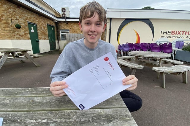 Southmoor Academy student Chris Watson, 18, is off to the University of Oxford after achieving two A* and two A grades in his A-Level exams. 

Picture by FRANK REID