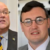 Sunderland City Council leader Graeme Miller (left) and removed deputy leader Michael Mordey (right)