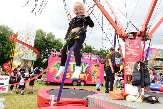 Ivy Richardson (3) of Spennymoor at Hetton Carnival, in Hetton Country Park, on Saturday.