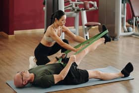 Resistance bands can help strengthen muscles, as can using your own body weight or dumbbells.