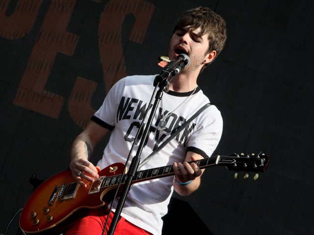 Support act The Strypes take to the stage at the Stadium of Light.