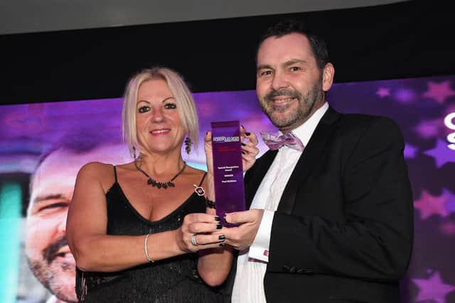 The Special Recognition Award went to Paul McEldon of the North East Business Innovation Centre and was presented by Joy Yates, Regional Director, JPI Media North East.