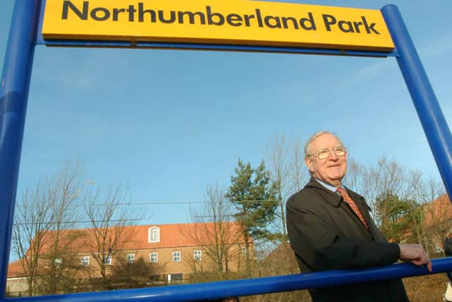 Professor Tony Ridley at the opening of the Northumberland Park Metro station.