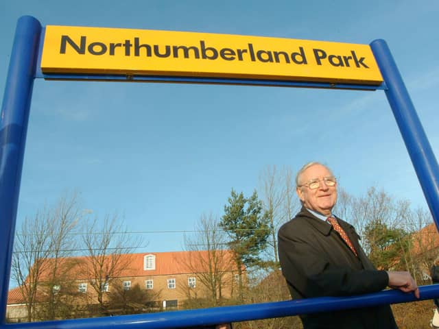 Professor Tony Ridley at the opening of the Northumberland Park Metro station.