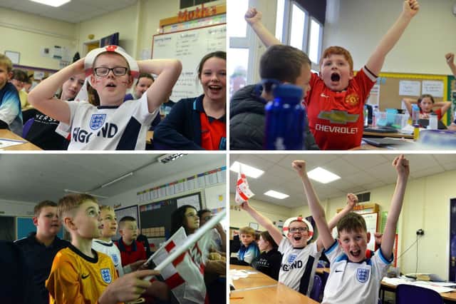 Pupils at schools in Sunderland have been watching England's World Cup victory over Iran.