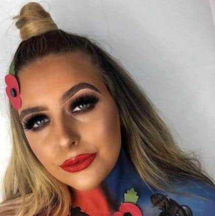 A look she created for Remembrance Day