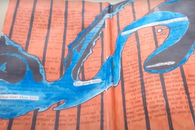 Blackout Poetry sessions with artist Kirsten Luckins