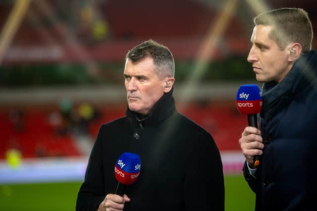 NOTTINGHAM, ENGLAND - JANUARY 25:   Roy Keane looks on prior to the Carabao Cup Semi Final 1st Leg match between Nottingham Forest and Manchester United at City Ground on January 25, 2023 in Nottingham, England. (Photo by Ash Donelon/Manchester United via Getty Images)