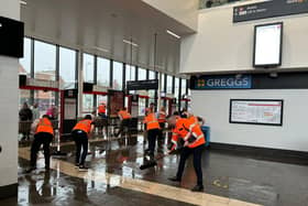 Flooding at South Shields Interchange after the Great North Run. Photo: Nexus. Free to reuse for all LDR partners.