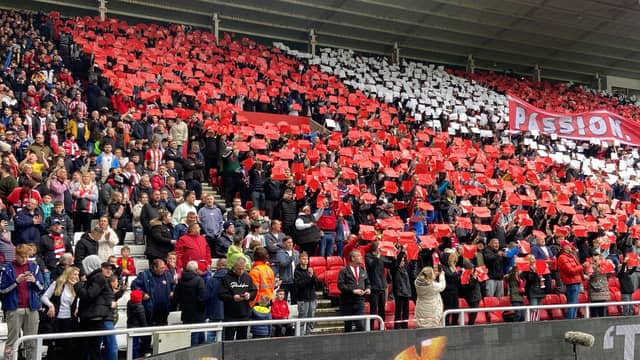 Sunderland fans at the Stadium of Light. Picture by Frank Reid
