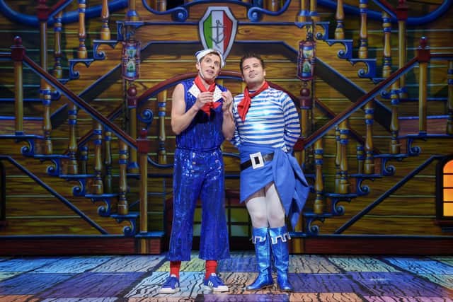 Danny Adams and Joe McElderry brought the laughs to Newcastle. Picture: Newcastle Theatre Royal/Crossroads Pantomimes.