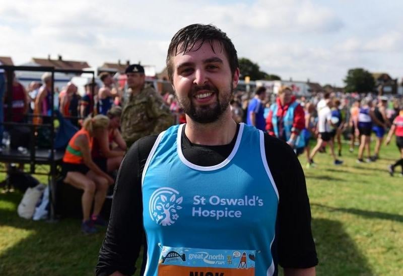 Nick Warren was taking on the Great North Run for St Oswald's Hospice.