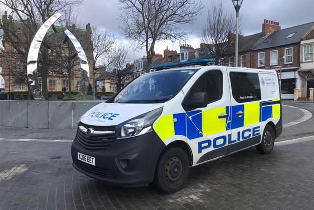 A police van parked up in Sunniside.