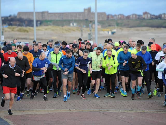 Participants taking part in South Shields Parkrun.