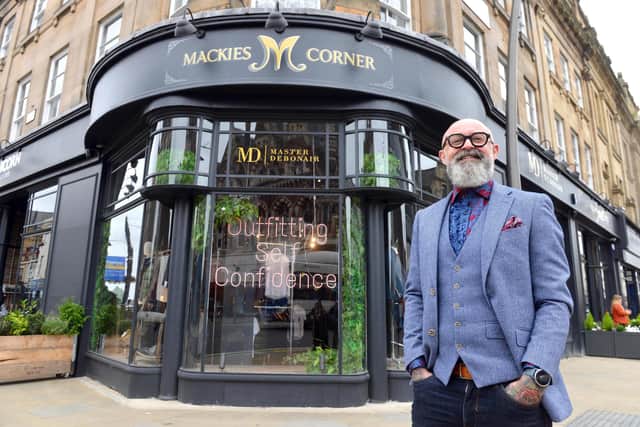 Master Debonair CEO Simon Whitaker has opened a new store at Mackie's Corner.