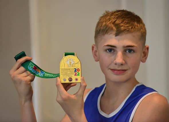 Harley with his European Championship gold medal./Photo: Frank Reid
