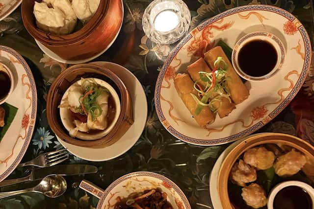 A selection of dim sum and small plates