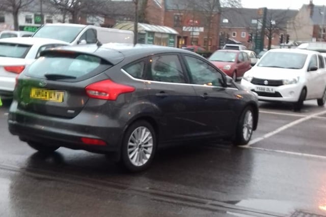 This driver had forgotten to put on the handbrake, allowing the car to roll back across the car park.