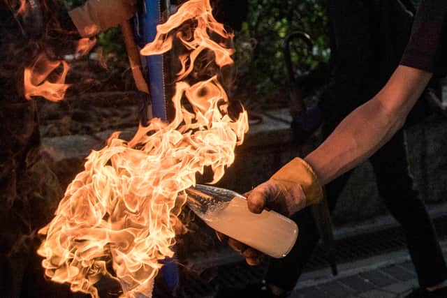 Ukraine has urged citizens to use Molotov cocktails against invading forces from Russia. Picture from Getty.