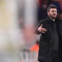 MIDDLESBROUGH, ENGLAND - MARCH 14: Middlesbrough Head Coach Michael Carrick reacts on the sidelines during the Sky Bet Championship between Middlesbrough and Stoke City at Riverside Stadium on March 14, 2023 in Middlesbrough, England. (Photo by Stu Forster/Getty Images)