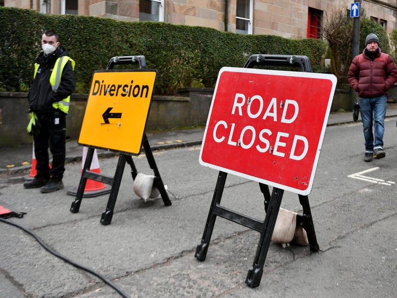 Cowan Street closed off for filming