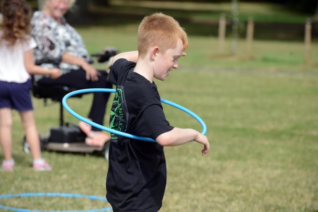 Hula hooping was just one of the circuit training activities children could take part in.