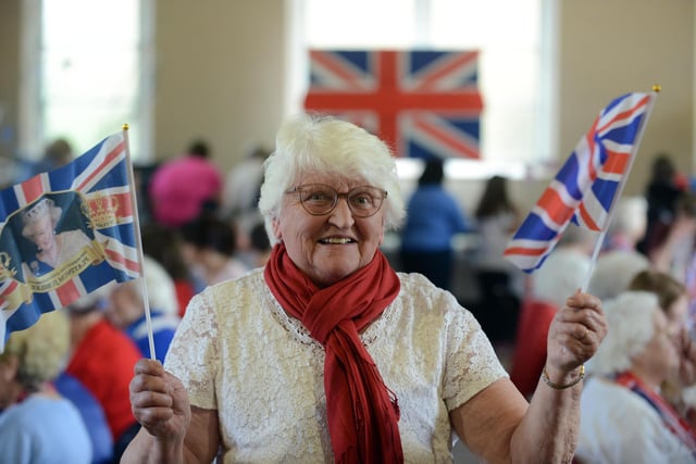 Jubilee celebration at St Gabriel's Church Hall with Sylvia Boddy, who has previously met the Queen.