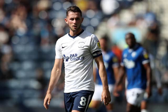 PRESTON, ENGLAND - AUGUST 20: Alan Browne of Preston North End during the Sky Bet Championship between Preston North End and Watford at Deepdale on August 20, 2022 in Preston, England. (Photo by Jan Kruger/Getty Images)