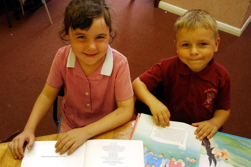 A lovely photo at St Cuthbert's RC Primary School. Remember this?
