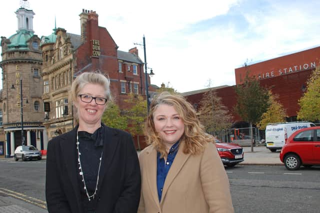 Tamsin Austin, left, director of the Fire Station with Marie Nixon, director of the Sunderland Empire Theatre.