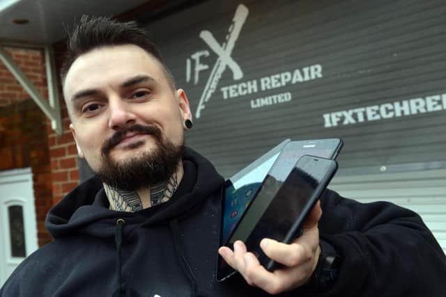 James Hall whose company IFX Tech Repair in Ryhope is the latest entry in the Portfolio Awards.