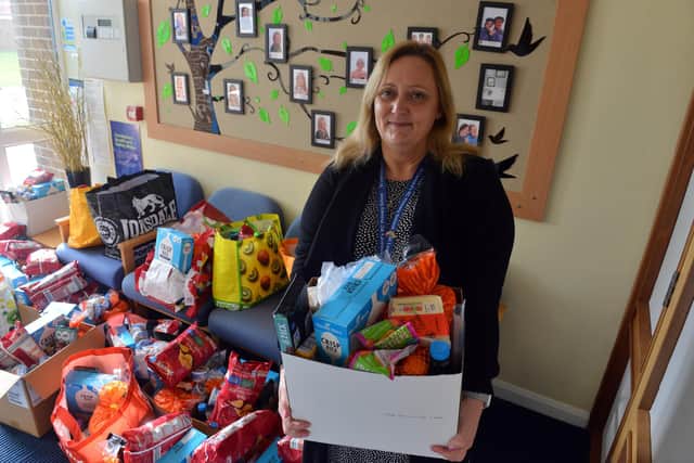 St Leonard's RC Primary School has been putting together food parcels for its families.
