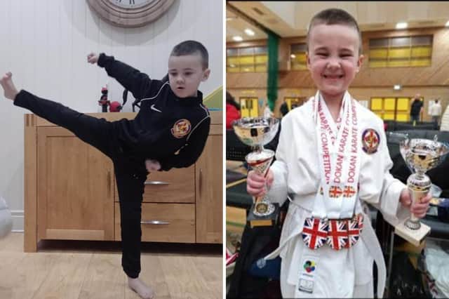 Joshua has been impressing with his karate performances.