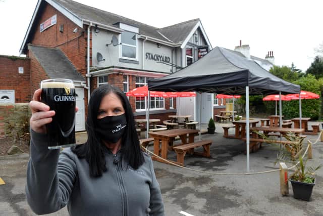 The Stackyard in West Herrington is getting ready to open its new outdoor area ahead of April 12th. Publican Katrina Quinn.