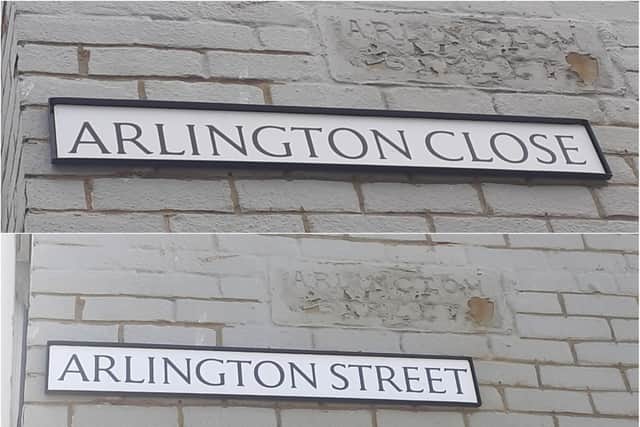 Oops! The incorrect 'Arlington Close' sign has now been replaced with the correct one.