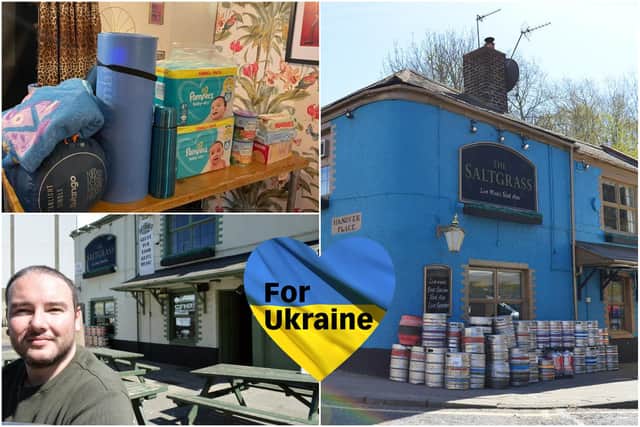The Saltgrass in Deptford is a drop-off point for humanitarian aid