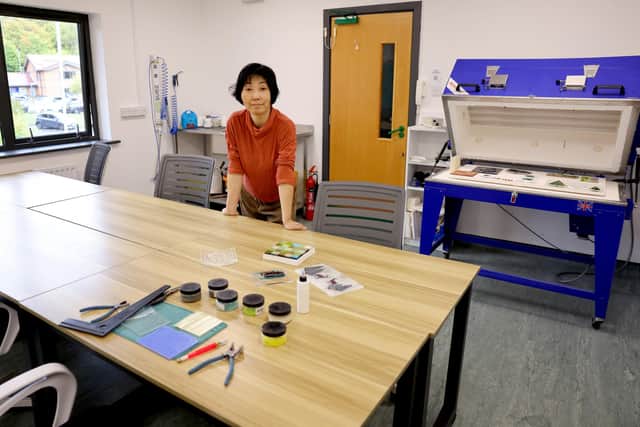 Midori Shinmura, of Midori Art and Crafts, has opened a new workshop and learning space at the North East BIC. Photo credit Helen Smith Photography.