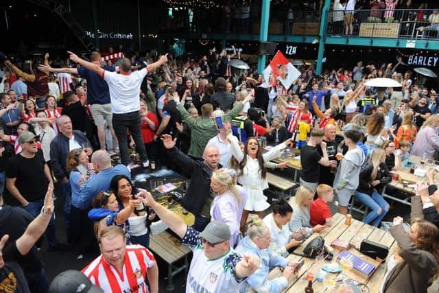 Fans celebrate at the STACK
