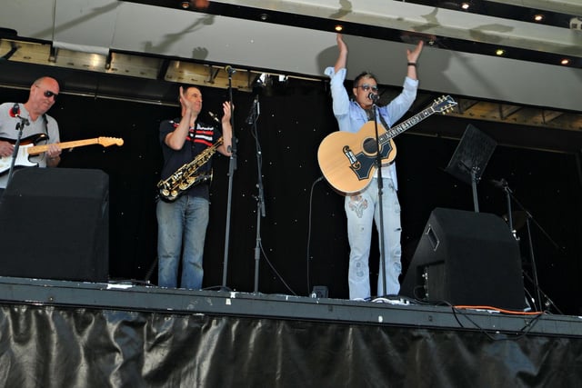 A band played 50s hits before the movie got under way at Herrington Country Park in 2011.