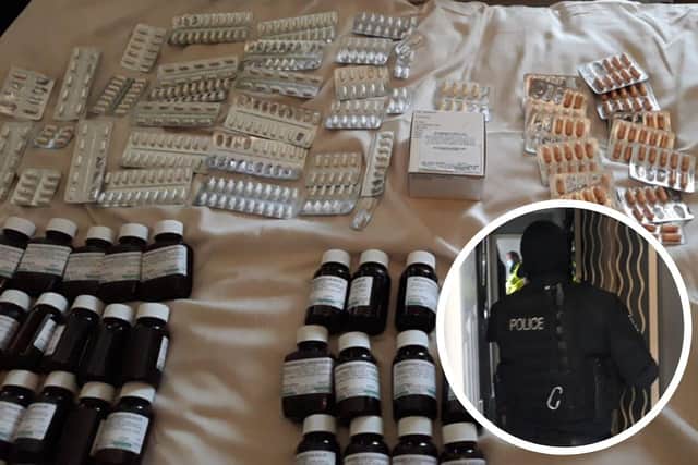A significant stash of illegal drugs found inside Thornhill house