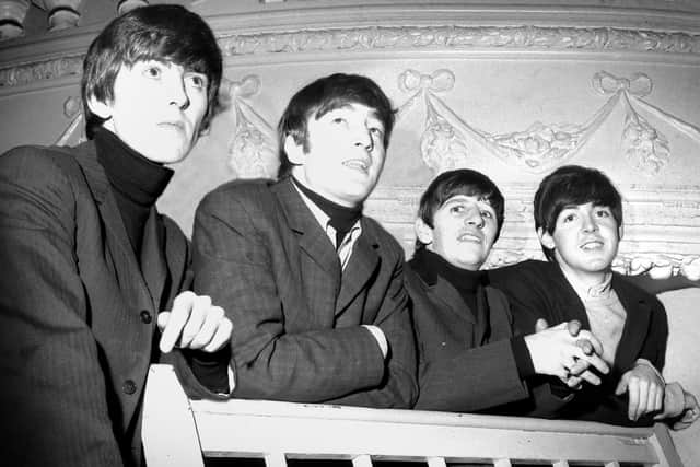The Beatles at the Sunderland Empire in 1963.