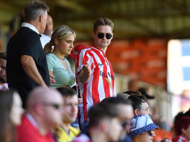 Sunderland fans enjoy the victory over Dundee United. Pictures by Frank Reid.