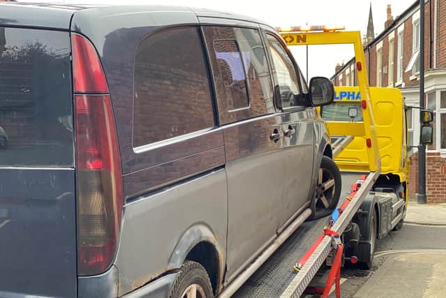 Sunderland City Council have seized a van on Humbledon View in Ashbrooke after it was suspected of being involved in fly-tipping.