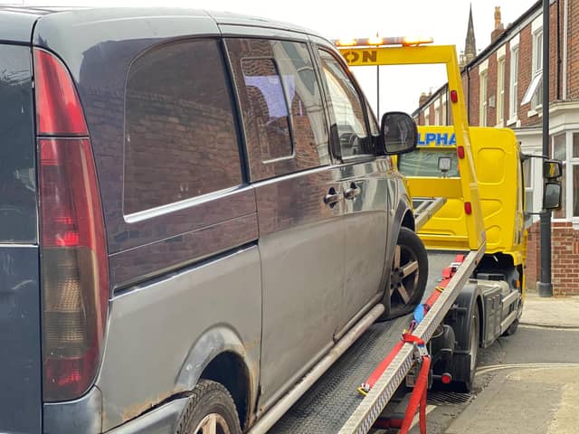 Sunderland City Council have seized a van on Humbledon View in Ashbrooke after it was suspected of being involved in fly-tipping.